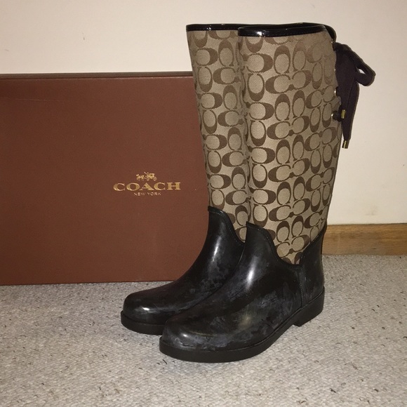 coach rain boots size 11